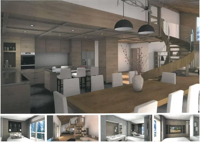 Salón; suelo de madera, luz natural, estilo moderno, techos altos