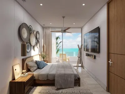 Living room; wood floor, natural light, modern style, high ceiling