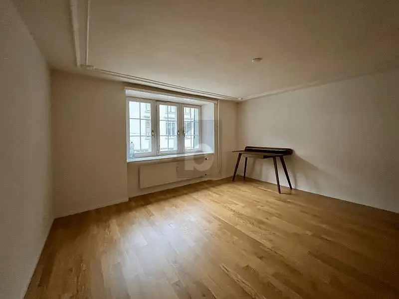 Salon; parquet, lumière naturelle, style moderne, hauteur sous plafond