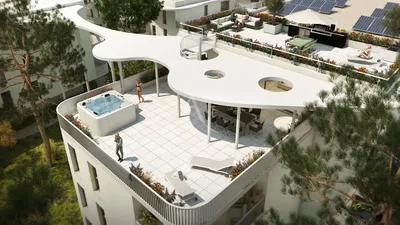 غرفة معيشة; أرضية خشبية, ضوء طبيعي, أسلوب عصري, أسقف عالية