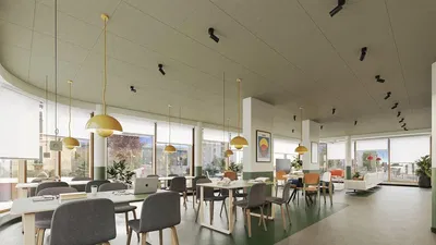 Wohnzimmer; holzboden, tageslicht, moderner stil, hohe decken