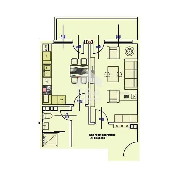 Kuhinja; kućanski aparati, drveni pod, prirodna svjetlost, moderan stil, renoviran