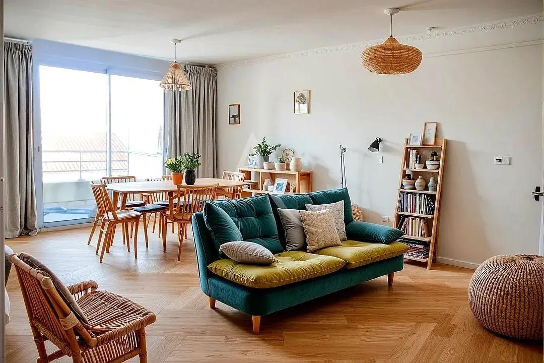 Cocina; electrodomésticos, suelo de baldosas, luz natural, estilo moderno, renovado