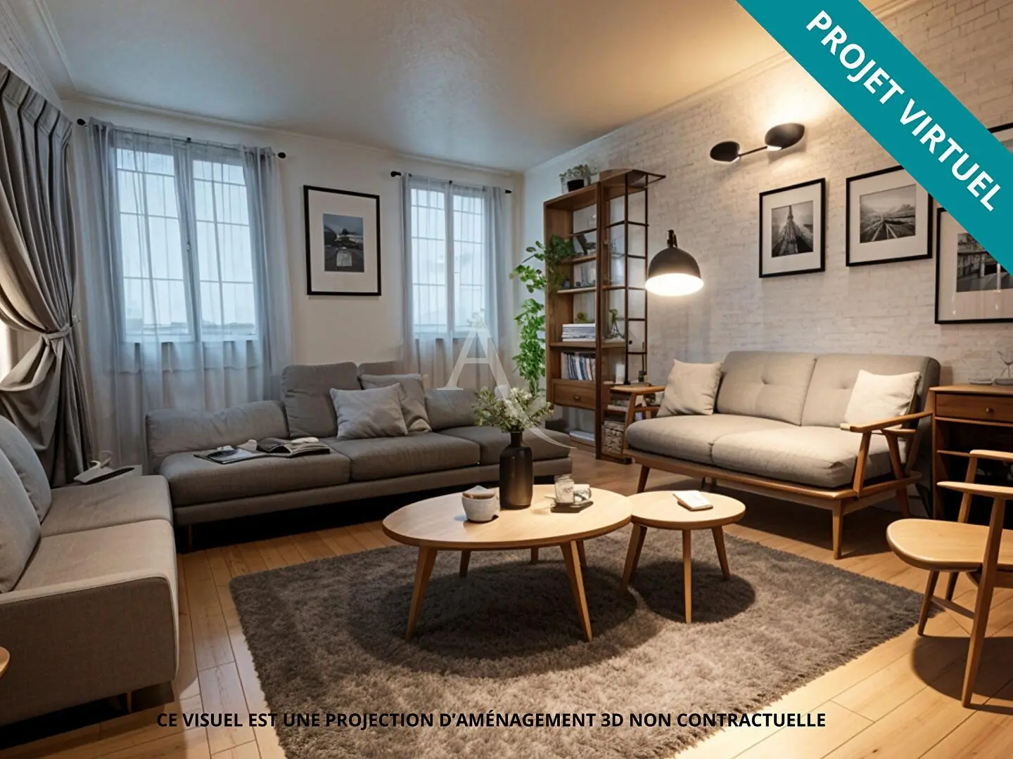 Salon; podłoga drewniana, światło dzienne, styl nowoczesny, wysokie sufity