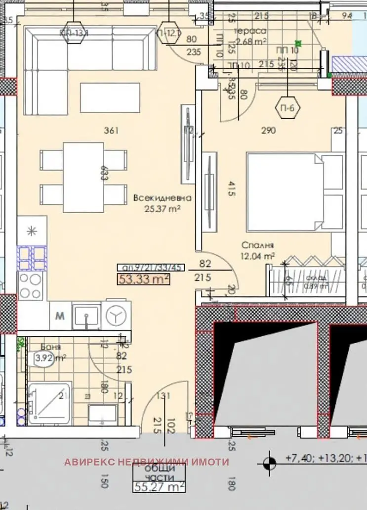 Dnevni boravak; drveni pod, prirodna svjetlost, moderan stil, visoki stropovi