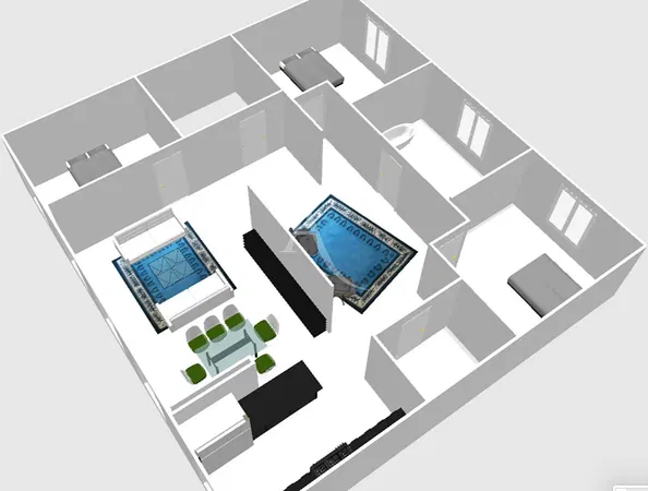 غرفة معيشة; أرضية خشبية, ضوء طبيعي, أسلوب عصري, أسقف عالية