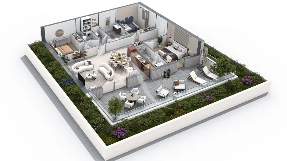 Woonkamer; houten vloer, natuurlijk licht, moderne stijl, hoge plafonds