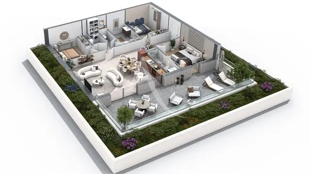 Obývačka; drevená podlaha, prirodzené svetlo, moderný štýl, vysoké stropy