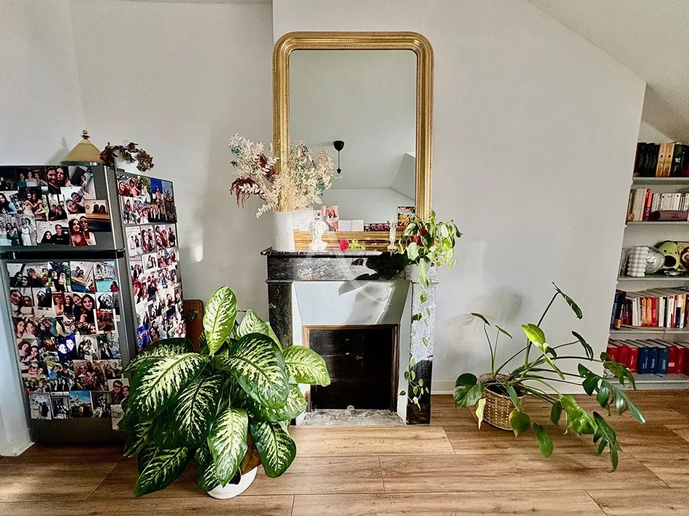 Дневна соба; дрвени под, природно светло, модерни стил, високи плафони