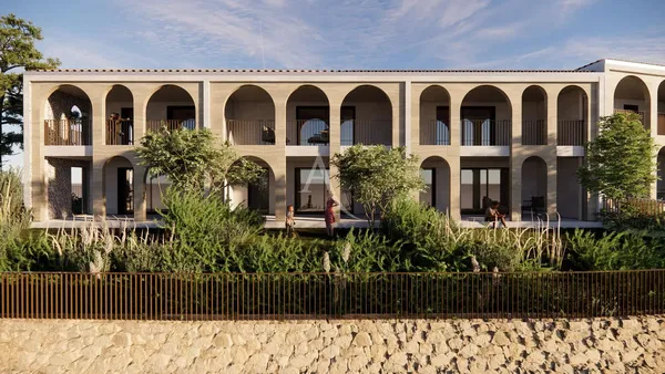 Living room; wood floor, natural light, modern style, high ceiling