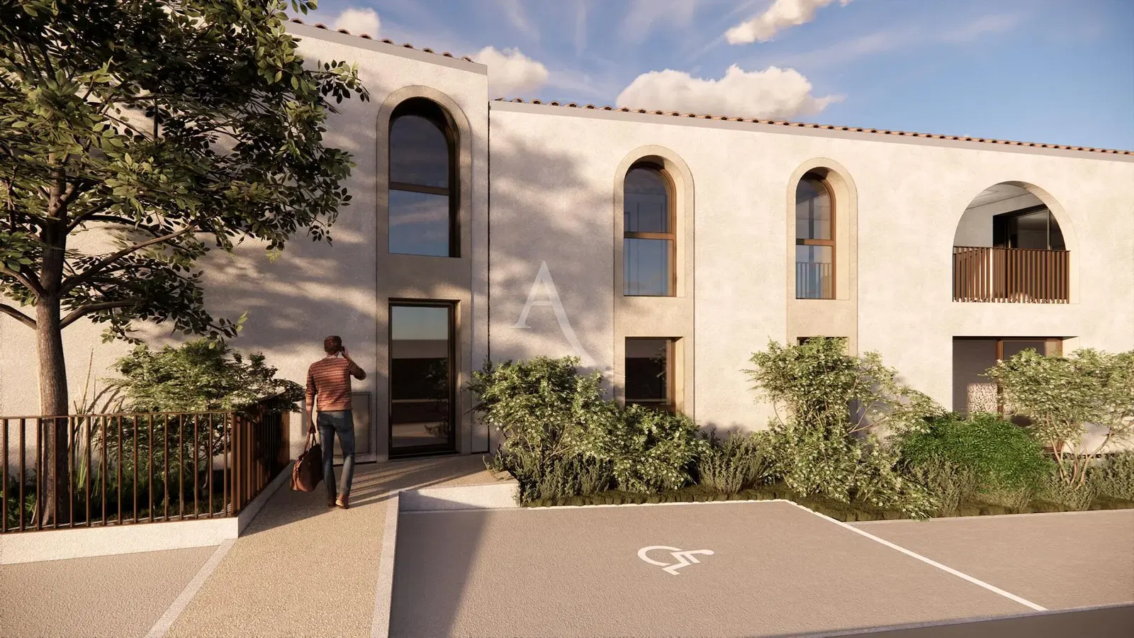 غرفة معيشة; أرضية خشبية, ضوء طبيعي, أسلوب عصري, أسقف عالية