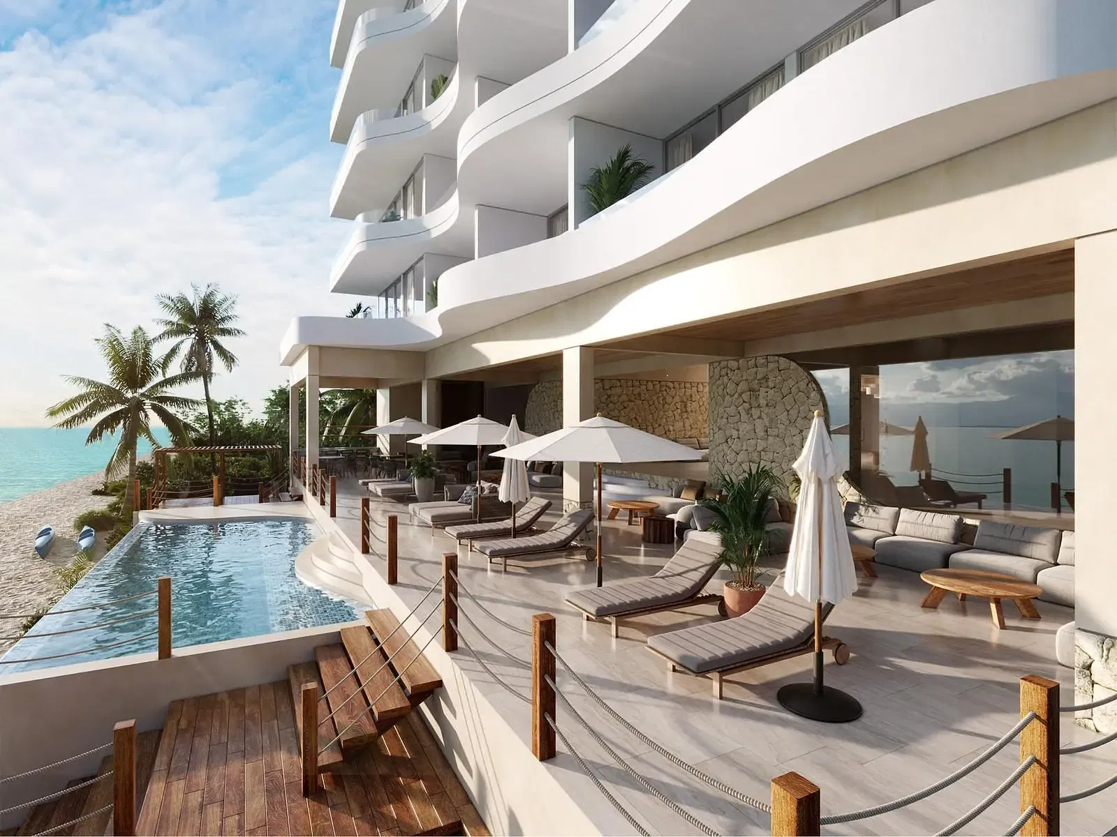 Living room; wood floor, natural light, modern style, high ceiling