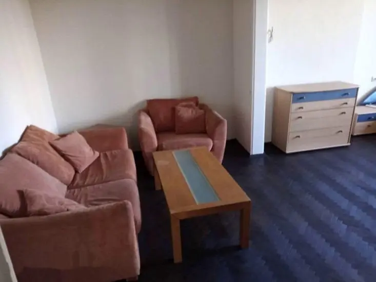 Wohnzimmer; holzboden, tageslicht, moderner stil, hohe decken