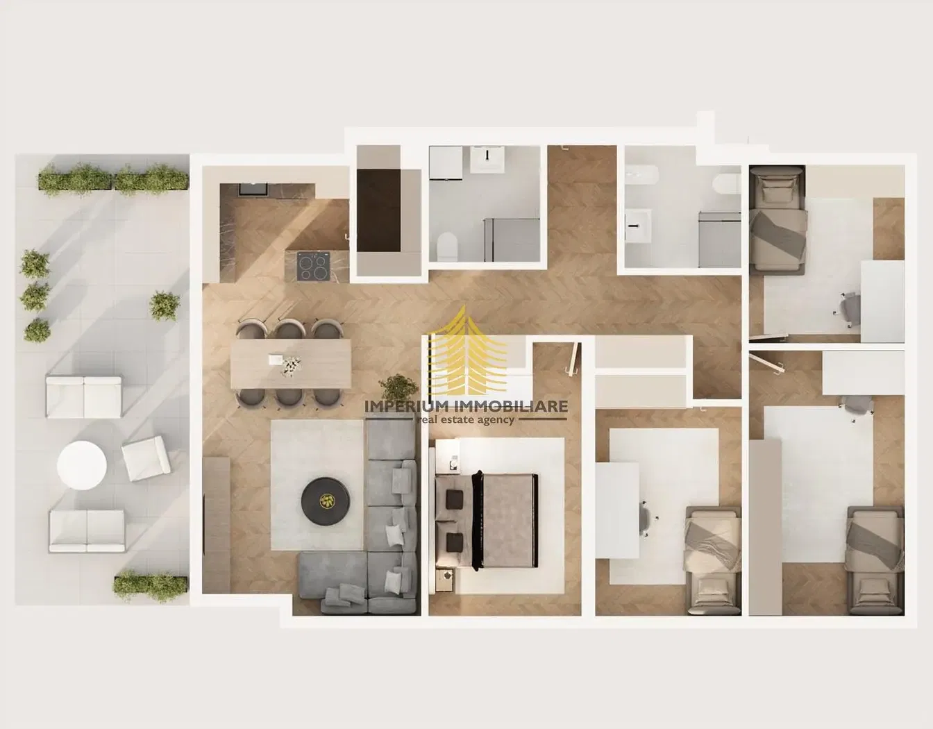 Wohnzimmer; holzboden, tageslicht, moderner stil, hohe decken