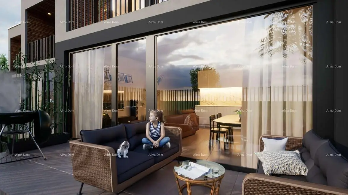 Wohnzimmer; holzboden, tageslicht, moderner stil, hohe decken