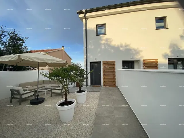 Obývací pokoj; dřevěná podlaha, přirozené světlo, moderní styl, vysoké stropy