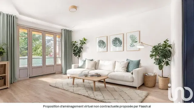 Woonkamer; houten vloer, natuurlijk licht, moderne stijl