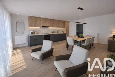 مطبخ; أجهزة المطبخ, أرضية خشبية, ضوء طبيعي, أسلوب عصري