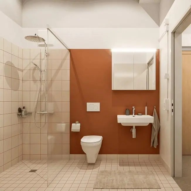 Kuchyně; kuchyňské spotřebiče, dřevěná podlaha, přirozené světlo, moderní styl