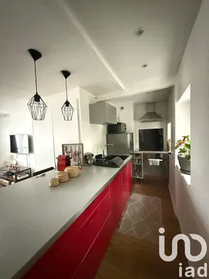 Kitchen; kitchen appliances, wood floor, natural light, modern style