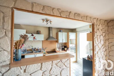 Kuhinja; kuhinjski aparati, drveni pod, prirodno svjetlo, moderni stil