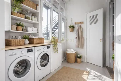 Küche; küchengeräte, fliesenboden, tageslicht, moderner stil