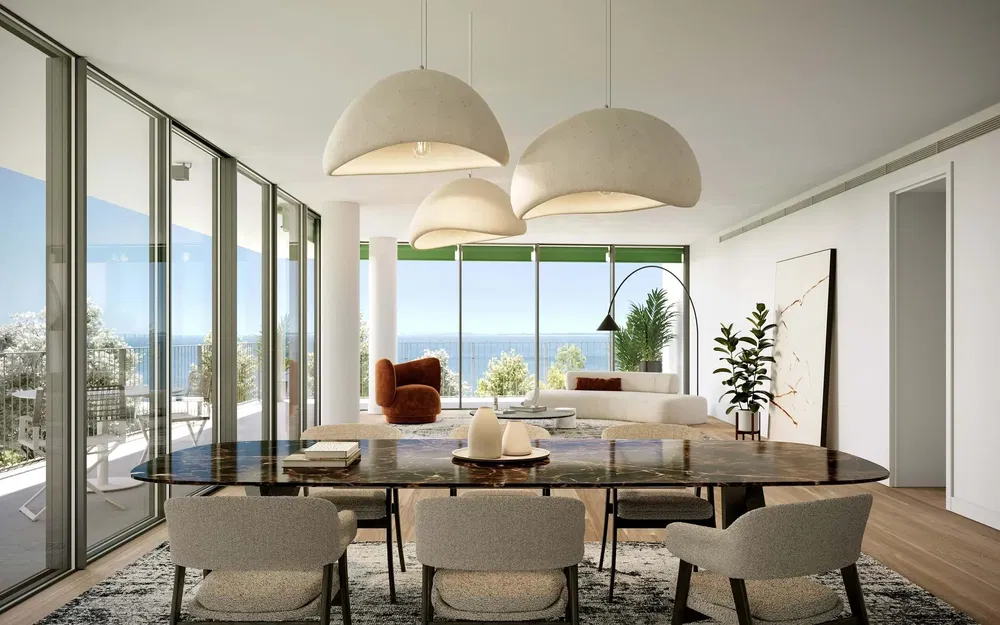 Wohnzimmer; holzboden, tageslicht, moderner stil