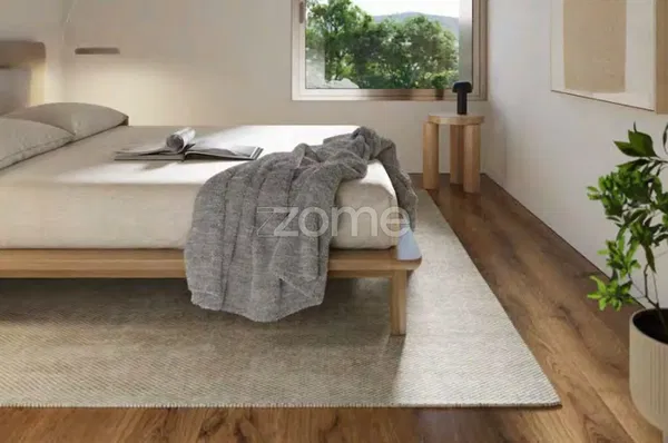 Keuken; keukenapparatuur, houten vloer, natuurlijk licht, moderne stijl