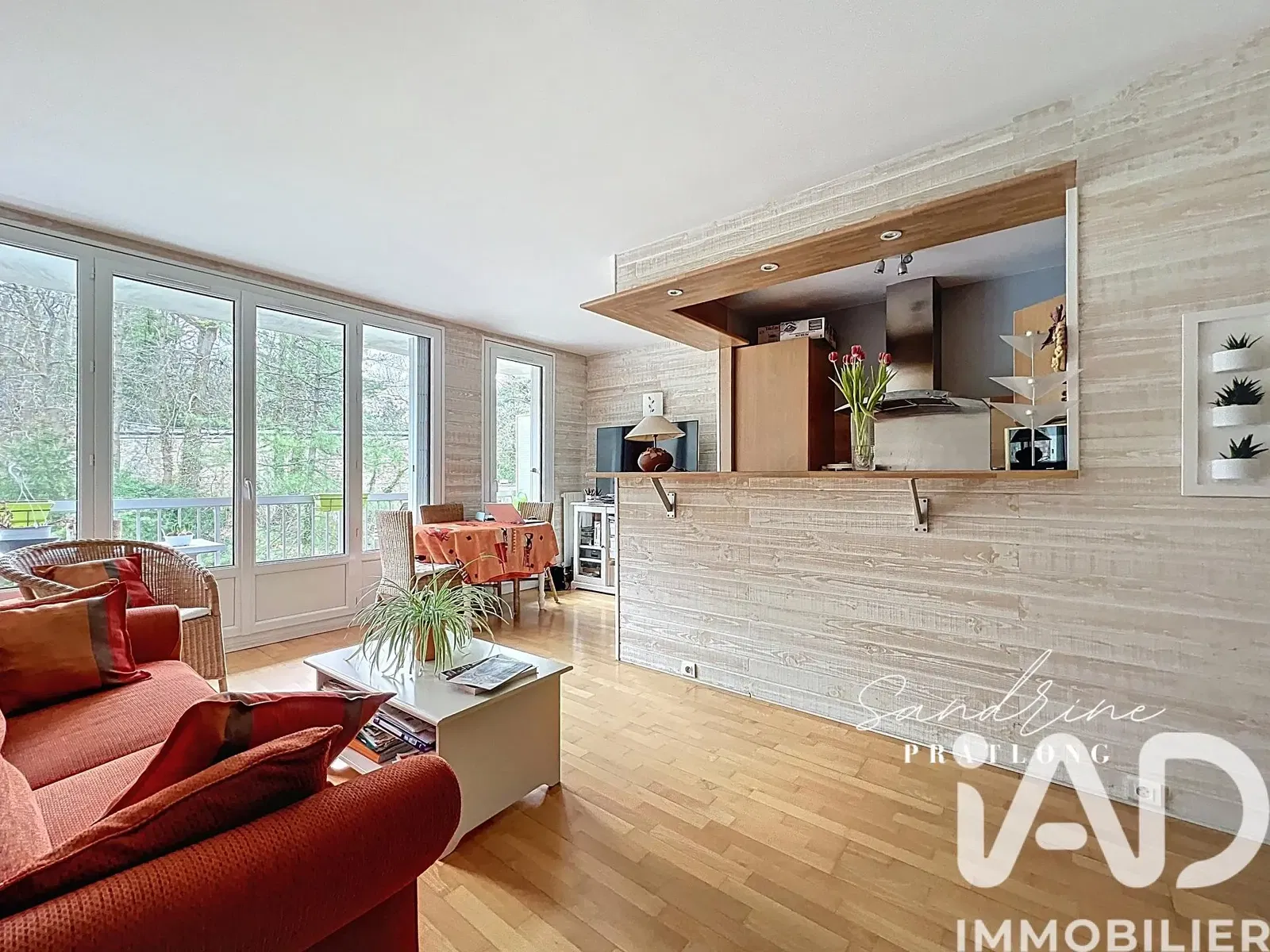 Cuisine; électroménager, parquet, lumière naturelle, style moderne