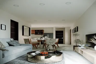 Kuchyně; kuchyňské spotřebiče, dřevěná podlaha, přirozené světlo, moderní styl