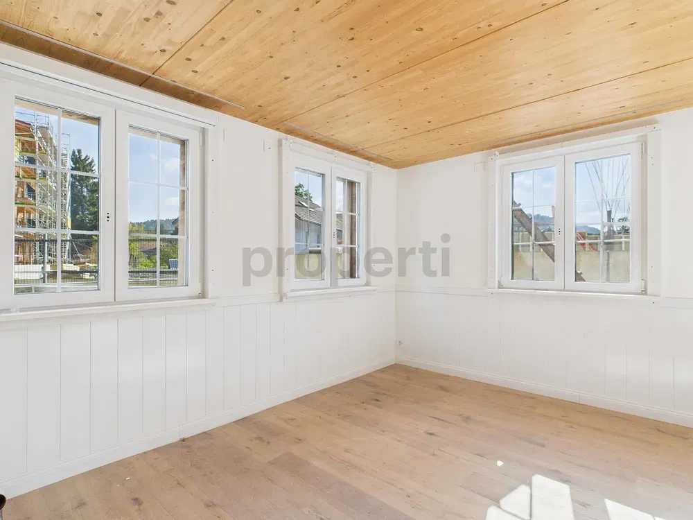 Cuisine; électroménager, parquet, lumière naturelle, style moderne