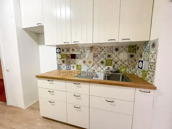 Kuchyně; kuchyňské spotřebiče, dřevěná podlaha, přirozené světlo, moderní styl