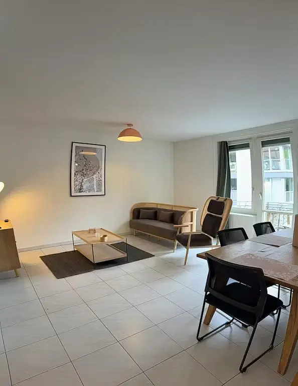Kitchen; kitchen appliances, wood floor, natural light, modern style