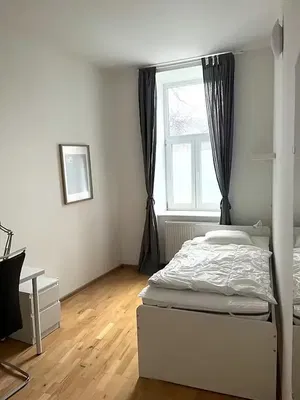 Kitchen; kitchen appliances, wood floor, natural light, modern style