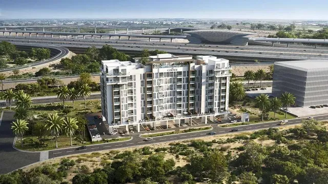 Kitchen; kitchen appliances, wood floor, natural light, modern style