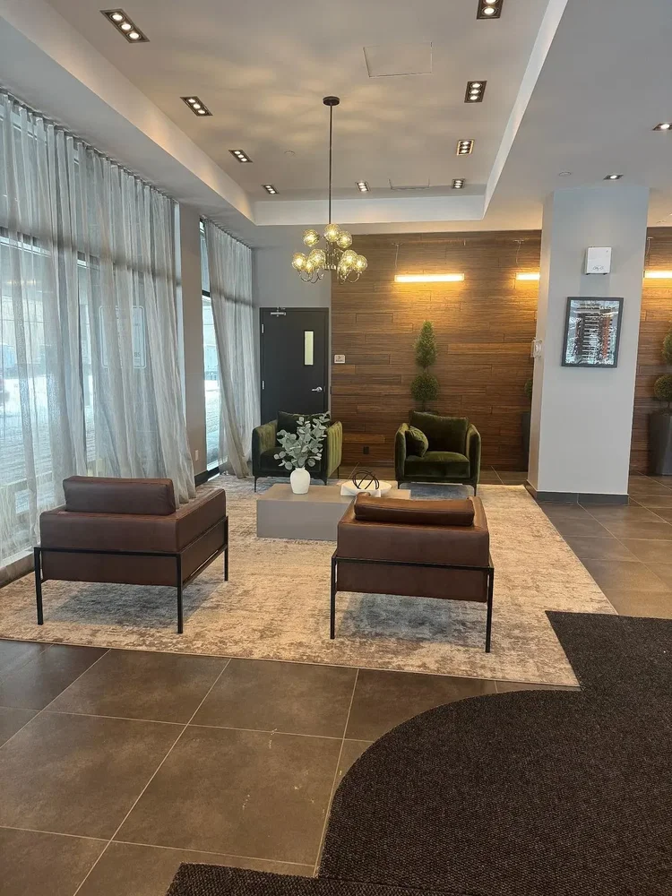 Kitchen; kitchen appliances, wood floor, natural light, modern style