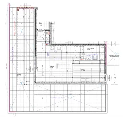 Cozinha; eletrodomésticos, chão de madeira, luz natural, estilo moderno