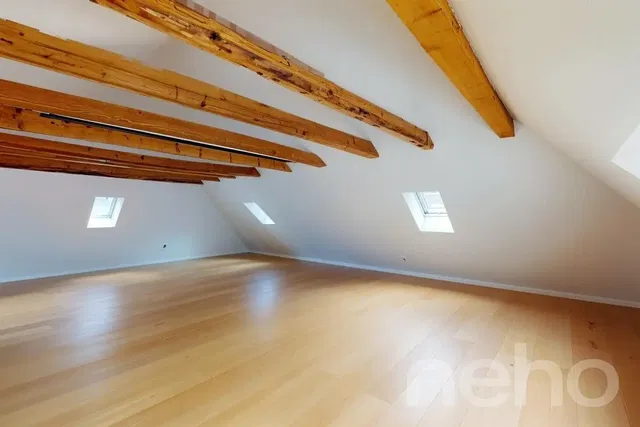 Kuhinja; kuhinjski aparati, drveni pod, prirodno svjetlo, moderni stil