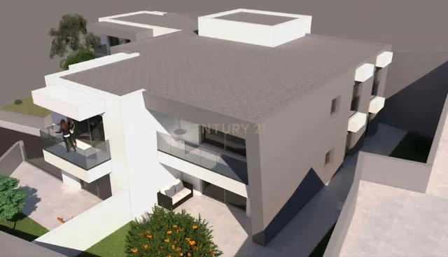 Keuken; keukenapparatuur, houten vloer, natuurlijk licht, moderne stijl