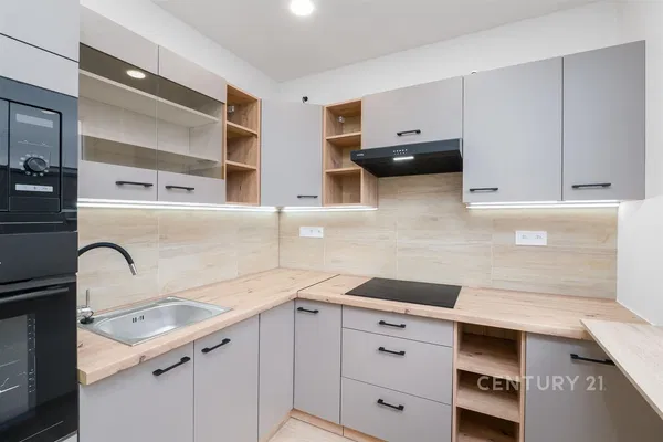 Living room; wood floor, natural light, modern style, high ceiling