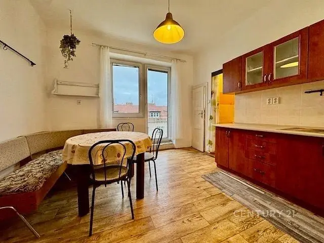 Kitchen; kitchen appliances, wood floor, natural light, modern style