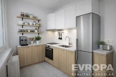 Cuisine; électroménager, parquet, lumière naturelle, style moderne