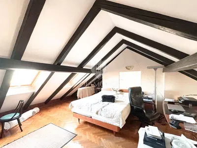 Kitchen; kitchen appliances, wood floor, natural light, modern style