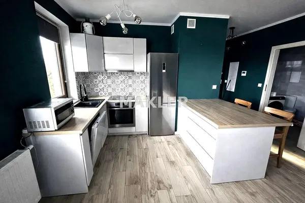 Кухиња; кухињски апарати, дрвени под, природно светло, модерни стил