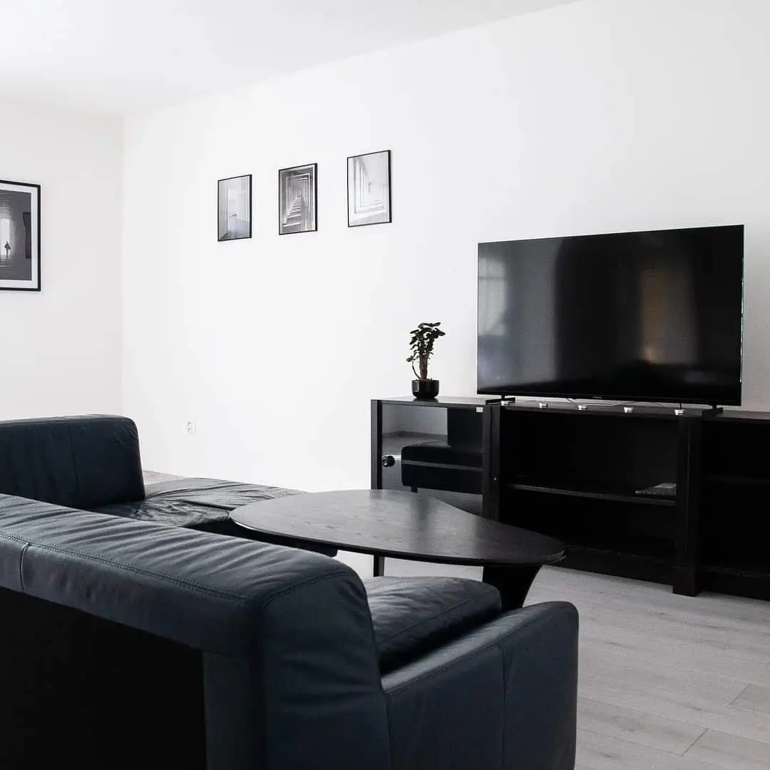 Kitchen; kitchen appliances, wood floor, natural light, modern style