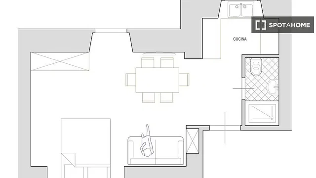 Kuchyně; kuchyňské spotřebiče, dřevěná podlaha, přirozené světlo, moderní styl