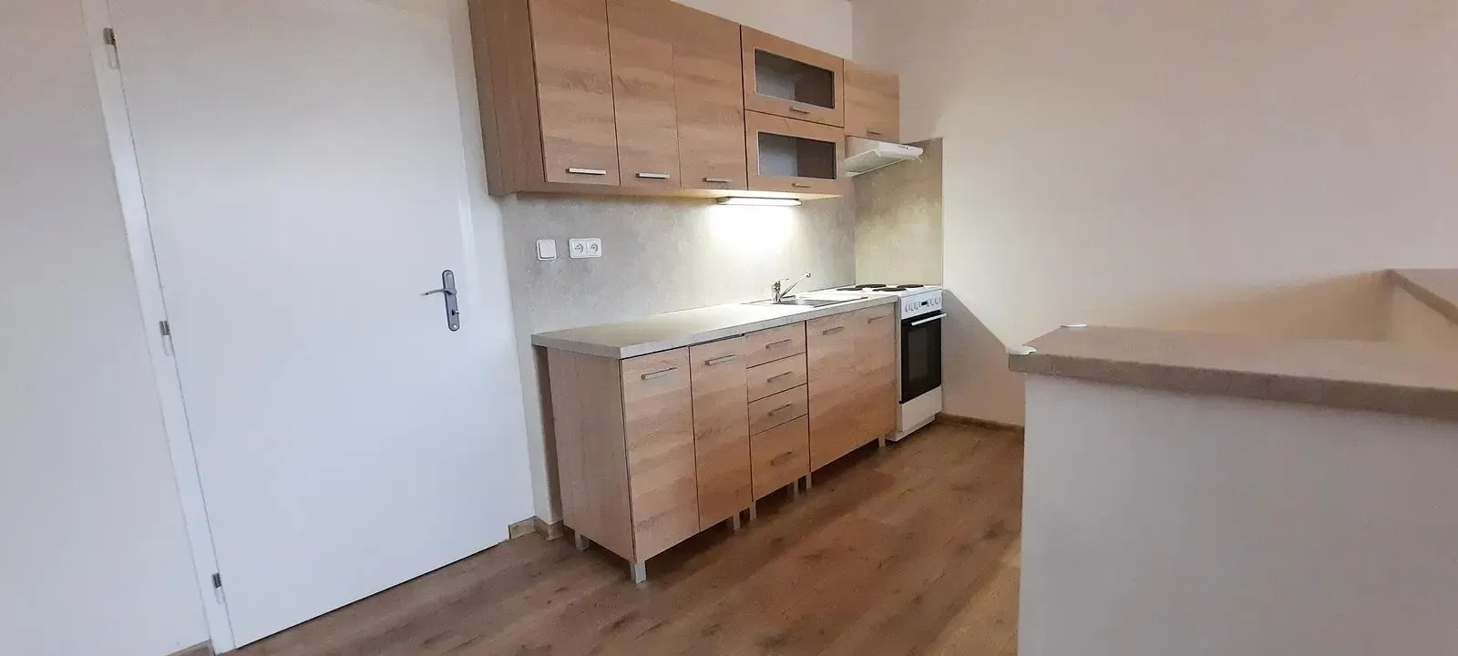 Woonkamer; houten vloer, natuurlijk licht, moderne stijl, hoge plafonds