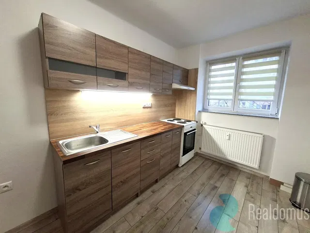 Kitchen; kitchen appliances, wood floor, natural light, modern style