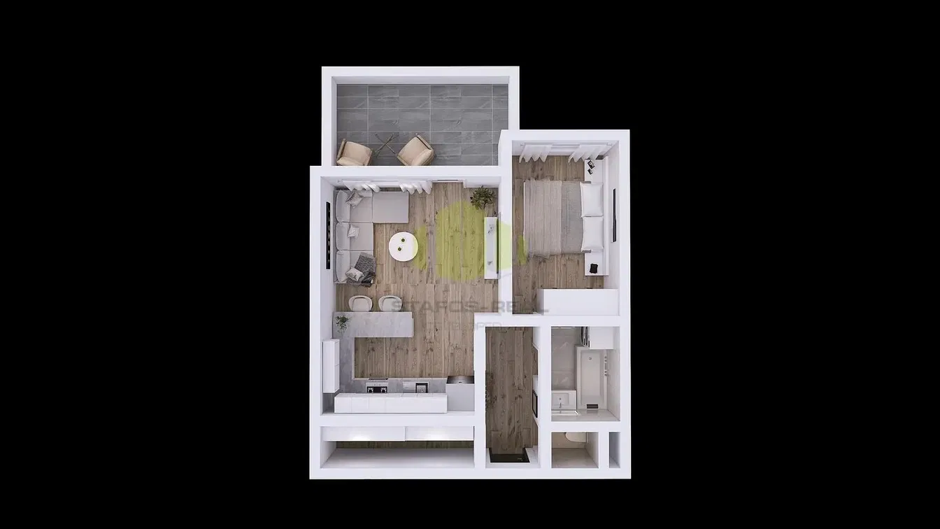 Wohnzimmer; holzboden, tageslicht, moderner stil