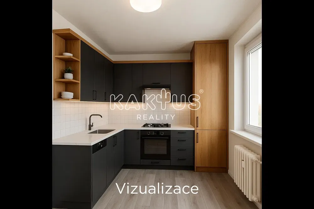 Keuken; keukenapparatuur, houten vloer, natuurlijk licht, moderne stijl